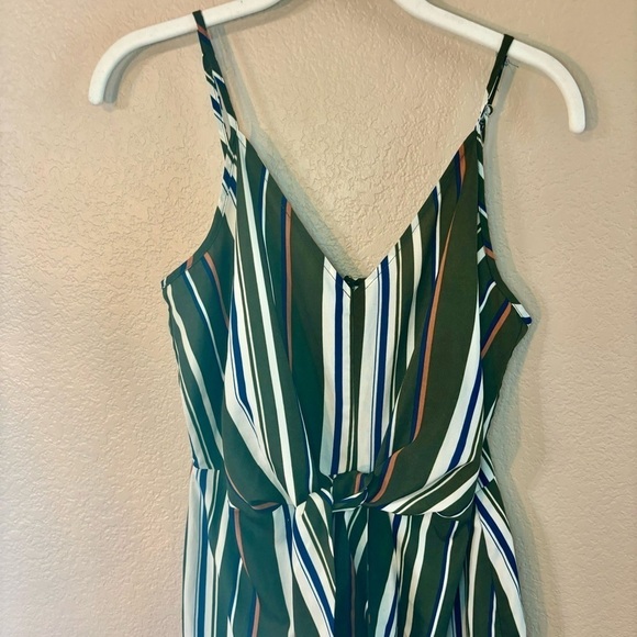 Boho Jumpsuit Large TIMING Lightweight Jumper Adjustable Straps Capri Pants - Picture 2 of 12